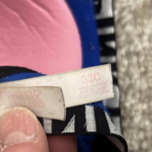 Pink by Victoria Secret Blue Lace Wear Everywhere Push Up Bra 32C - Picture 5 of 5